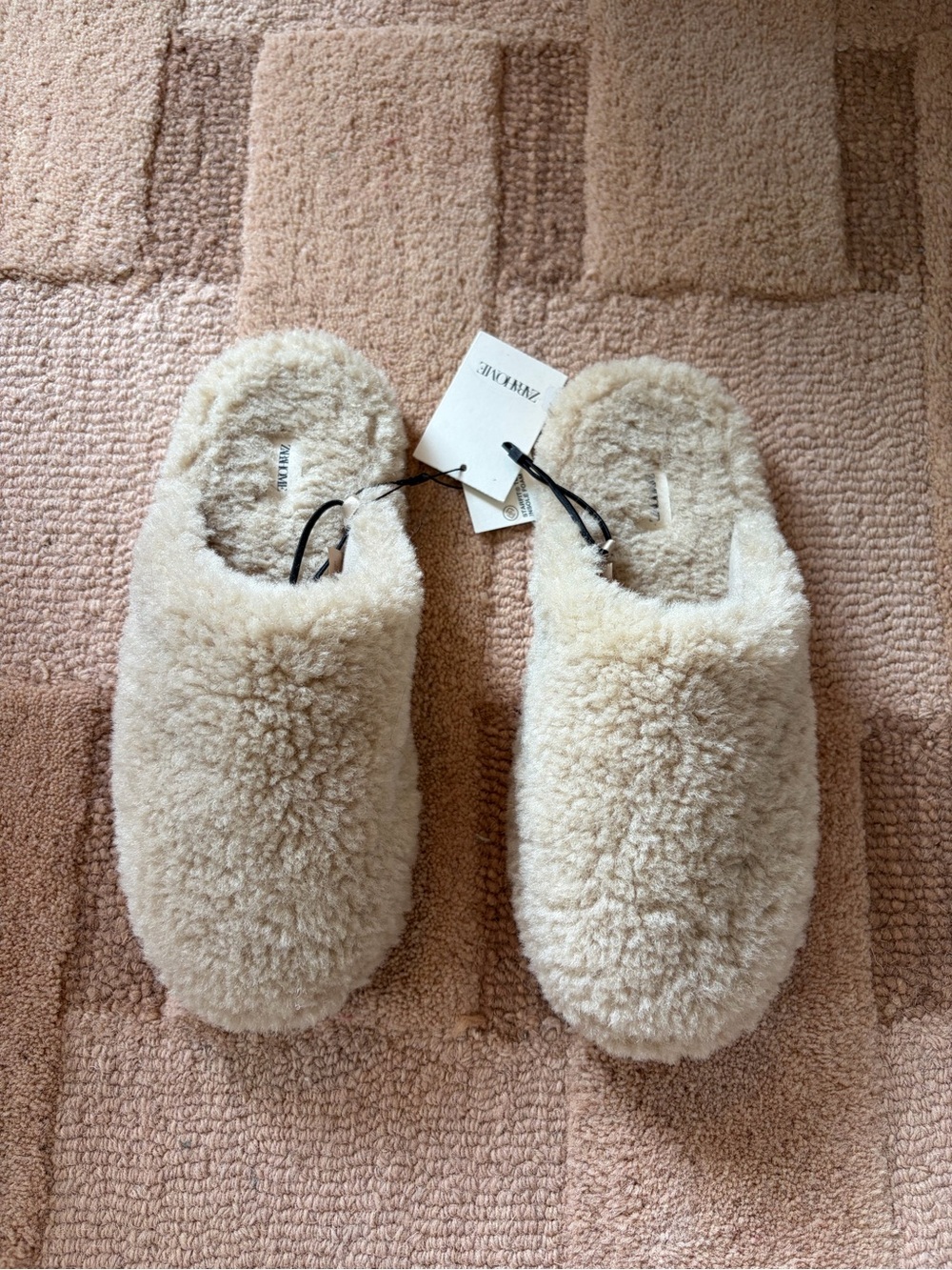 Zara Home Faux Shearling Slippers